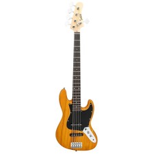 Gjazz 5-String Electric Bass w/ Bag Accessories Transparent Yellow