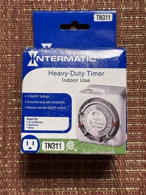 Intermatic 15 Amp Heavy Duty Timer for Indoor Lights & Decorations TN311 - NEW