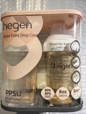 Hegen-Easy to Clean Anti-Colic Baby Bottle,8oz for 3 to 6 Months 2pk Sealed