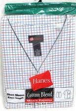 Vintage Hanes Pajama Set Short Sleeve Shirt Shorts Men's Medium New