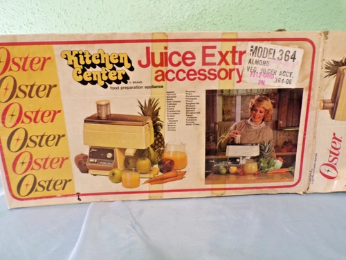 Oster Kitchen Center Juice Extractor Accessory 1981 364-06 RARE NOS almond