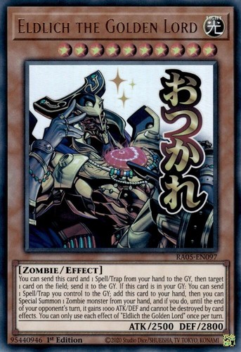eldritch cards yugioh Yu Gi Oh The Conqueror Tactical-Try Deck (JAP) You can send 1 Spell/Trap you control to the GY Yu-Gi-Oh! Eldlich The Mad Golden