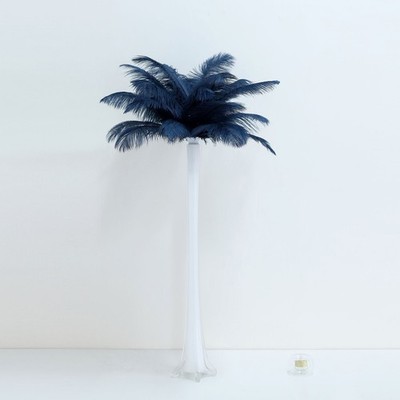 12 pcs 13-15'' long Navy Blue Genuine Ostrich FEATHERS Wedding Party Centerpieces
