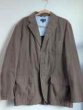 VTG Lands' End Men's Corduroy Blazer Sport Coat Jacket Brown Large Tall LT
