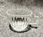 Vintage Ribbed Deco MCM Clear Glass Punch Cups  — Set Of 9 — photo 4