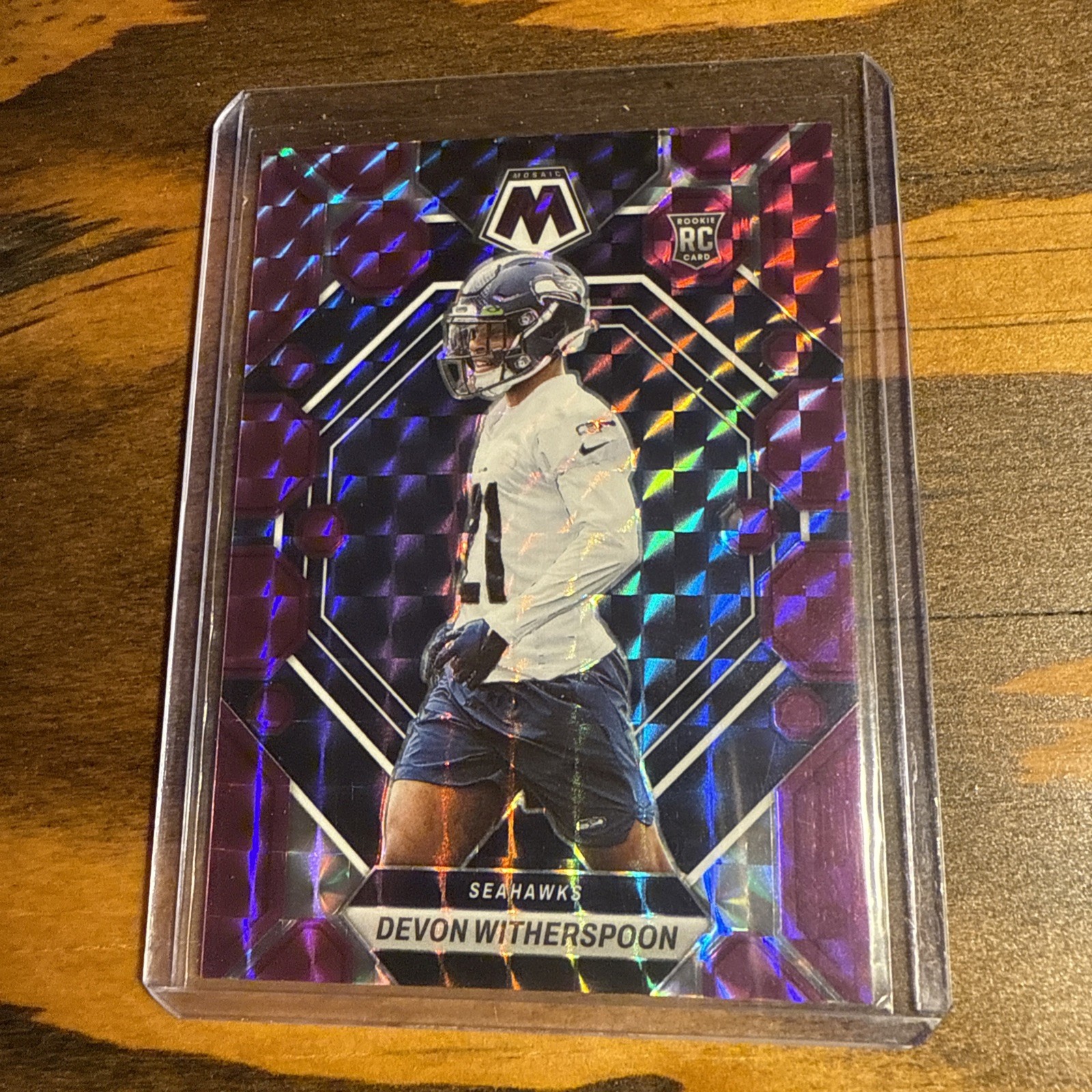 2023 Panini Mosaic Devon Witherspoon PINK CAMO PRIZM RC 313 Seahawks 49