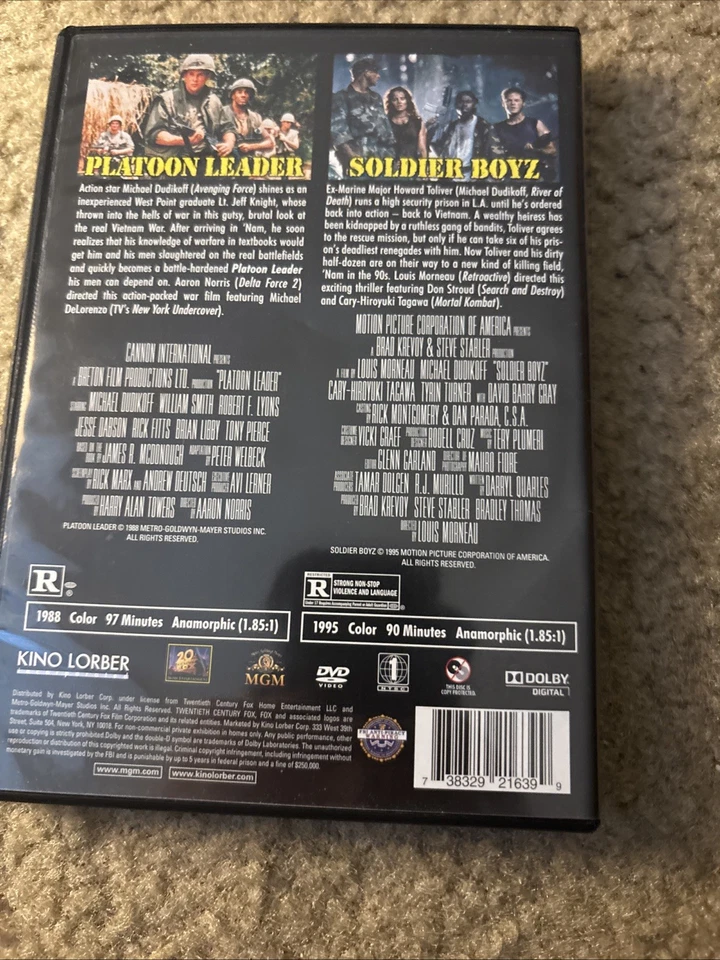Platoon Leader / Solider Boyz (DVD) Double Feature KL Studio Classics - Image 2 of 3