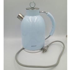 ASCOT Electric Kettle Light Blue Stainless Steel Tea Coffee Cordless Pot