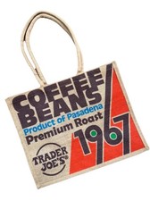 Trader Joe  s Reusable Tote Bag   Coffee Beans 1967 Pasadena Design