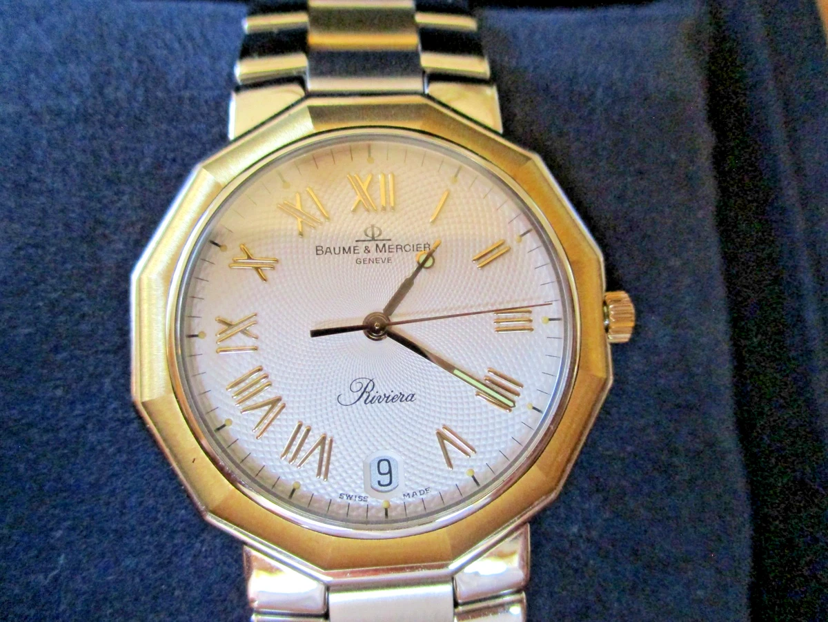 Baume & Mercier Riviera 5131.3 Diamond bezel 11P Gold Dial Quartz Men\'s _951054 Vintage Baume and Mercier watch. Baume Mercier 5131.3  main image 2