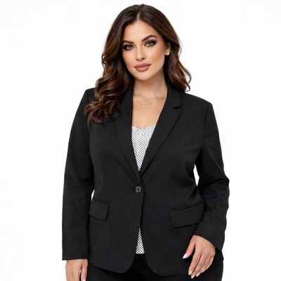 BCASUAL Women Black Blazer Jacket XXL US 18 20 Polka Dot Lined New With Tag