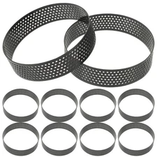 10 PCS Mini Tart Mold Rings Kitchen Stainless Steel Molds Cake Baking Form