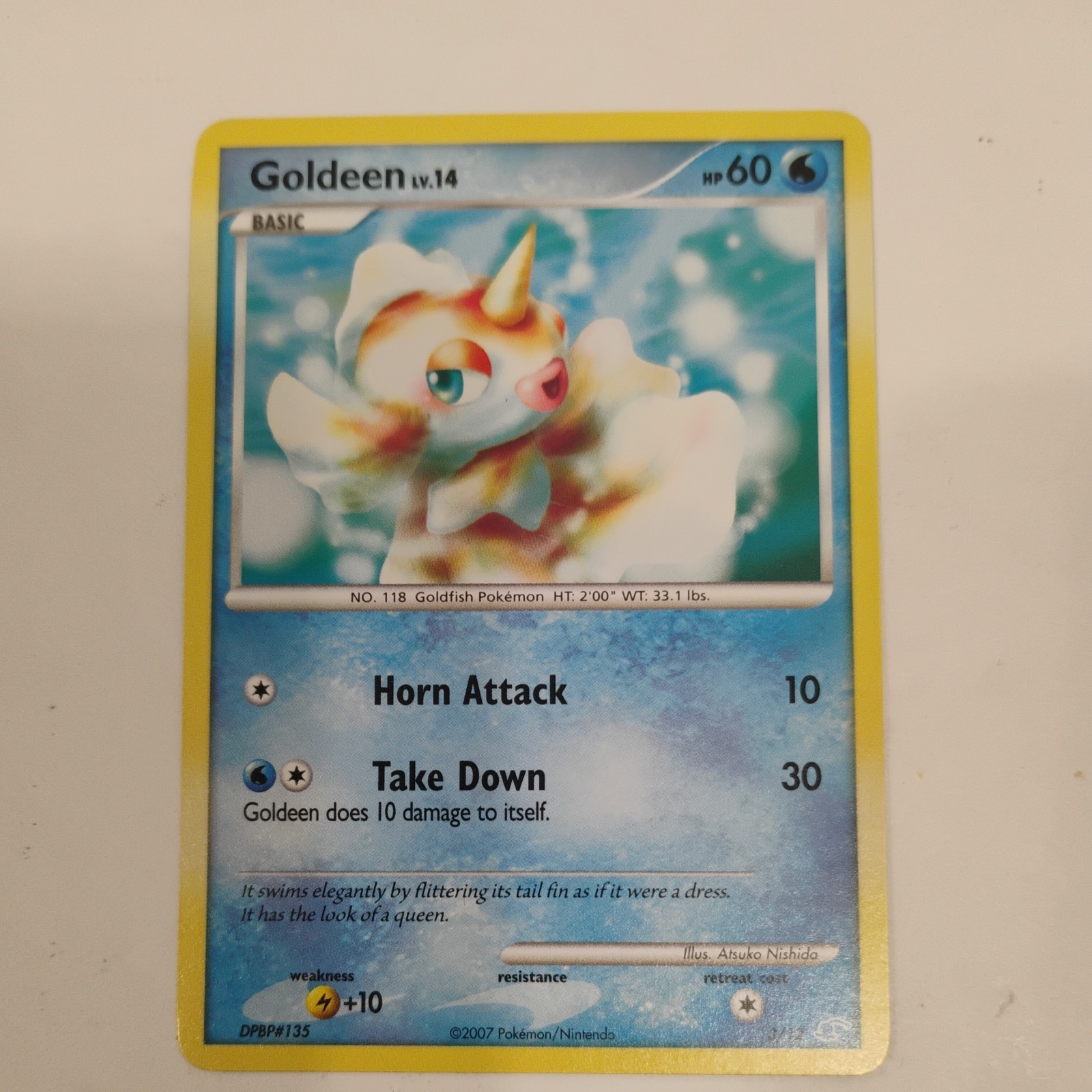 Pokemon Card Goldeen LV.14 3/12 Diamond & Pearl Trainer Kit MP 
