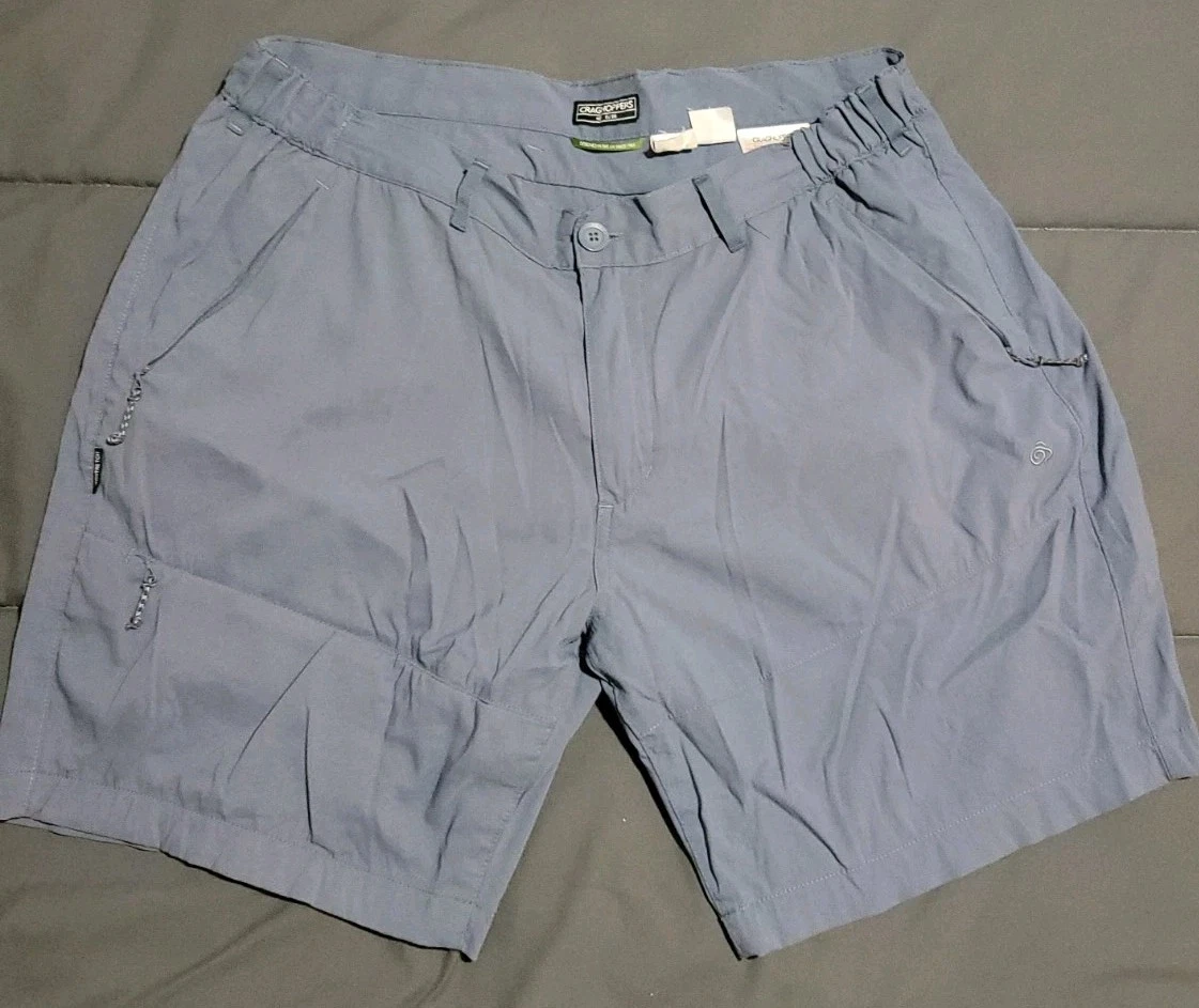 Mens Craghoppers Blue Hiking cargo utility Shorts lightweight size 40