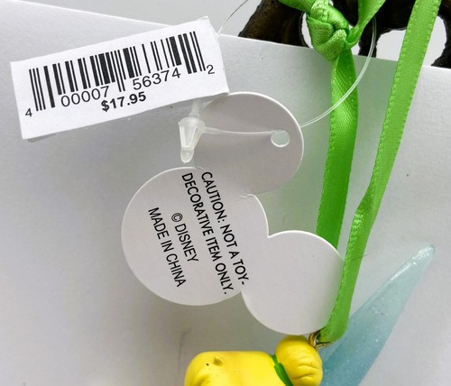 New Disney Parks Christmas Ornament of Tinker Bell Holding a Snow Flake w/Tags - Picture 8 of 8