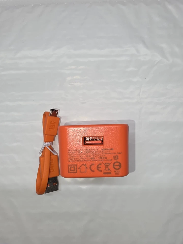 Оранжевый кабель адаптера питания переменного тока зарядного устройства 5 В 2,3 А для динамика JBL Charge 3 / Flip 4 - Изображение 3 из 3