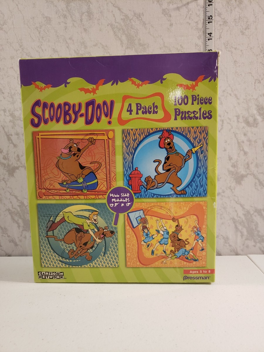 Vintage Cartoon Network Scooby Doo 4 Pack 100 Peice Puzzle Set | eBay