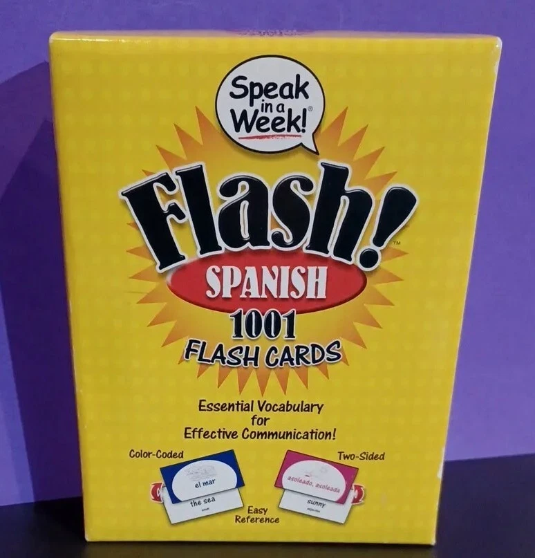 Flash! SPANISH 1001 Flash Cards-  Penton Overseas Inc. - Color Coded -Two Sided  - Image 2 of 4