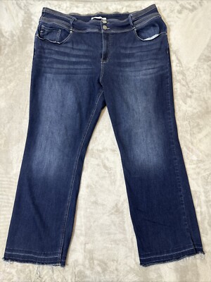 Women's KanCan Denim Jeans Bootcut Raw Hem Plus 24