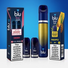blu Bar PODS / Vape Kits /NEW Kits/Pods 2k Puffs / ALL NEW Flavours 15+ LATEST