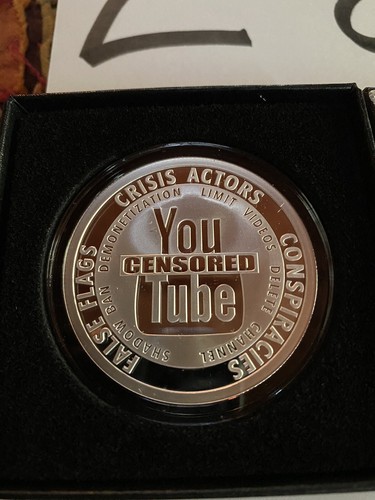 SILVER SHIELD 2021 2oz YouTube Censored. This Is the 2 Oz. Proof!!! No Reserve!! - Picture 2 of 3