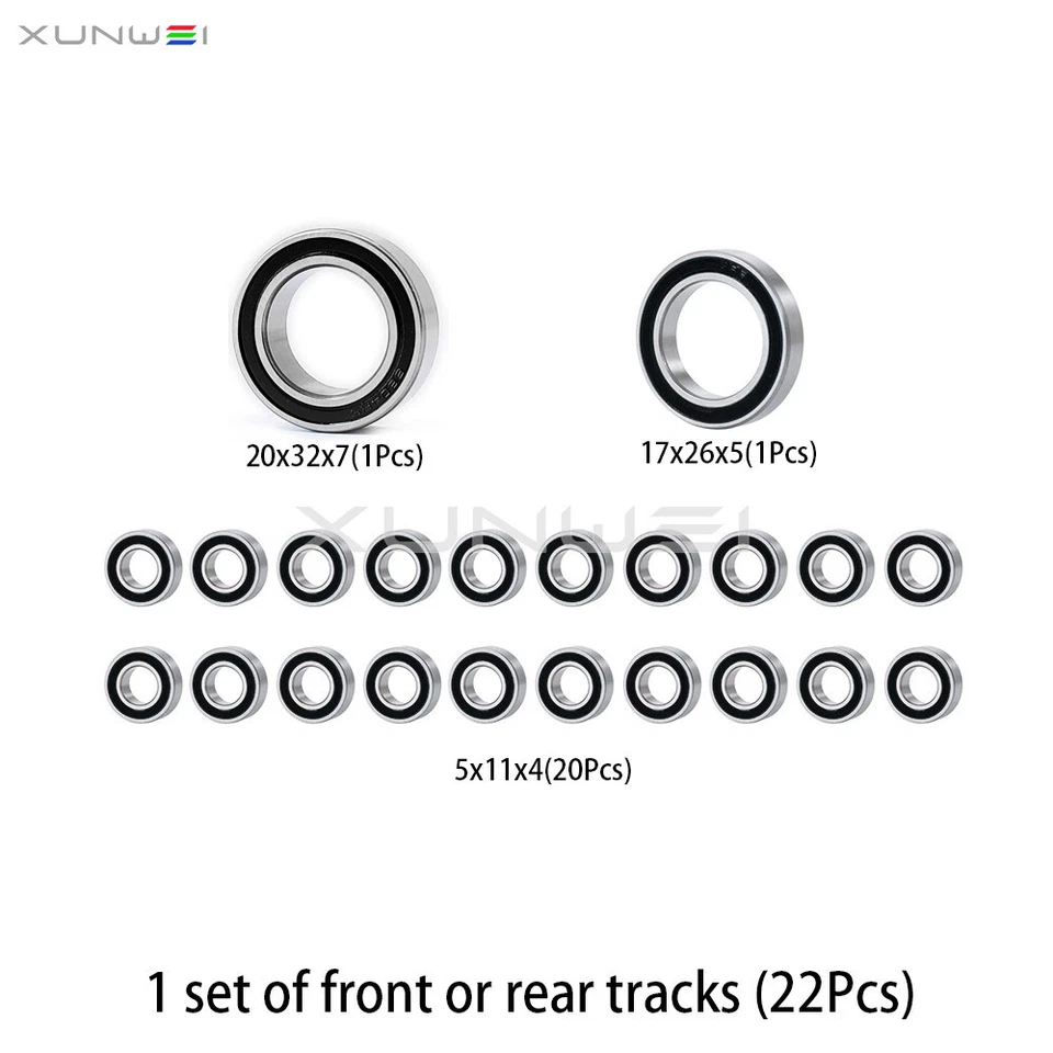 22pcs Ball Searing Set 8892 Chrome Steel 5196A for Traxxas 1/10 TRX-4 Traxx 8880 - Image 3 of 4