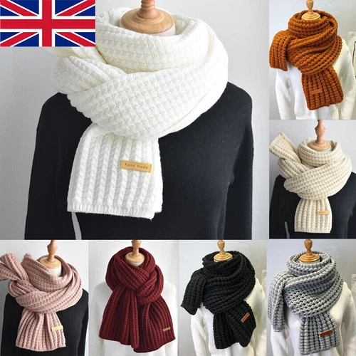 Winter Schal Strickschal Dickes Lange weiche warme Schals Damen Herren Geschenk - Bild 4 von 20