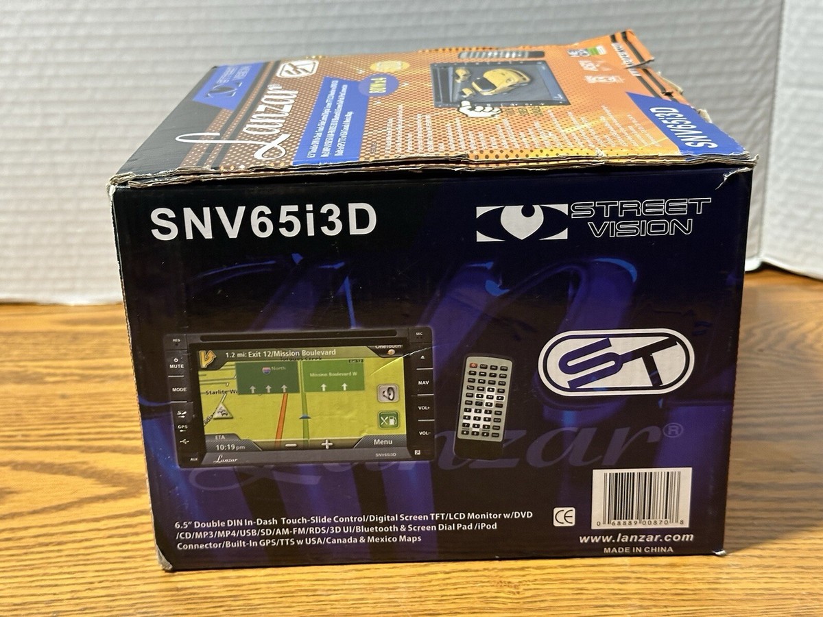 Lanzar SNV65I3D 6.5 inch Car DVD Player With Original Box “NO