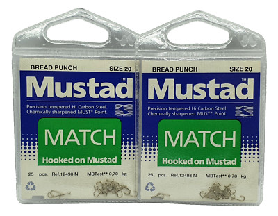 2 Beutel à 25 Stück - Ami MUSTAD Match - Ref. 12498N - Größe 20 - FG509