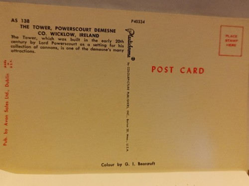 Postal A1 The Tower Powers Court Demesne Co. Wicklow Irlanda rpp - Imagen 2 de 2