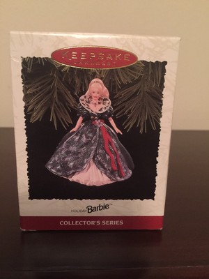 1995  Holiday Barbie MIB 3rd in Series Hallmark Christmas Ornament Happy Holiday