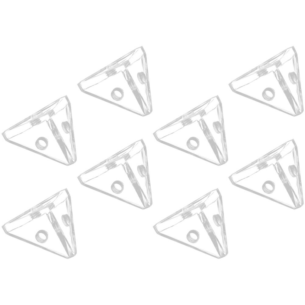 8 Pcs Display Cabinet Fixing Buckle Adjustable Corner Light Bracket Case