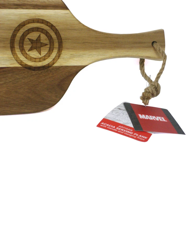 Picnic Time Captain America Artisan Acacia Serving Plank Tray Marvel Brand New - Image 3 of 4