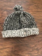 Screamer Womens Pom Pom Beanie Winter Gray Color One Size Designed In USA
