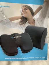 Sleepavo Seat And Back Cushion Memory Foam New