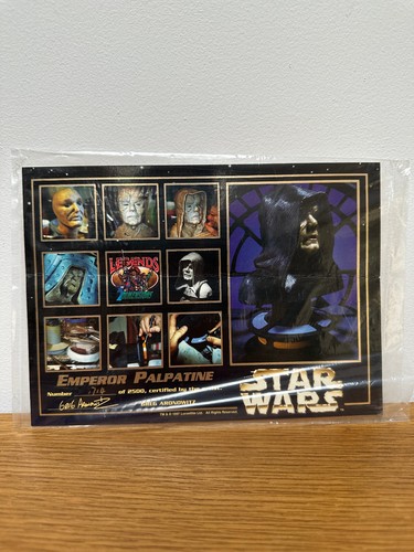 Star Wars Vintage 1997 Emperor Palpatine 9.5” Bust in Box and Signed - Picture 9 of 18