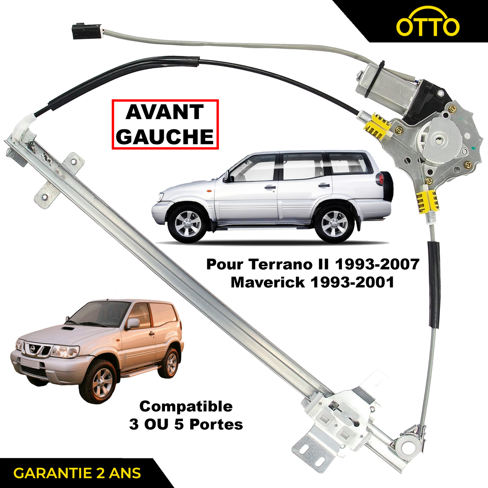 Vitre bloquée ? Lève-vitre avant gauche pour Nissan Terrano et Ford Maverick