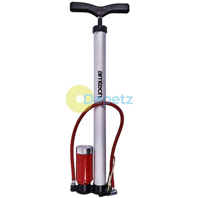 Hand Pump With Gauge Inflate Cars Motorcycles Bicycles 450mm Tyre Tire