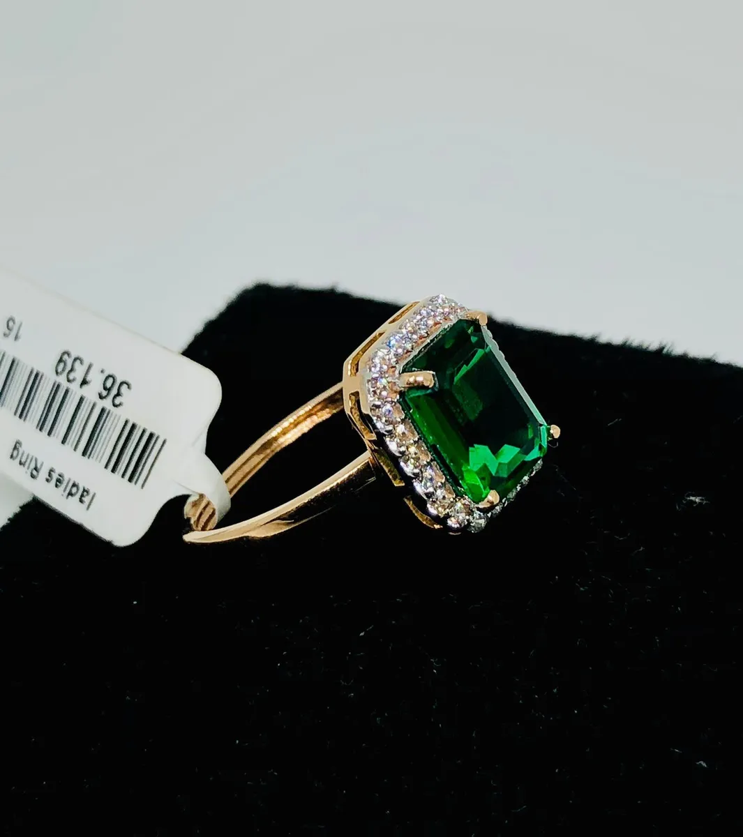 2ct Emerald Cut Natural Green Emerald Wedding Ring Solid 10k Yellow Gold |  eBay