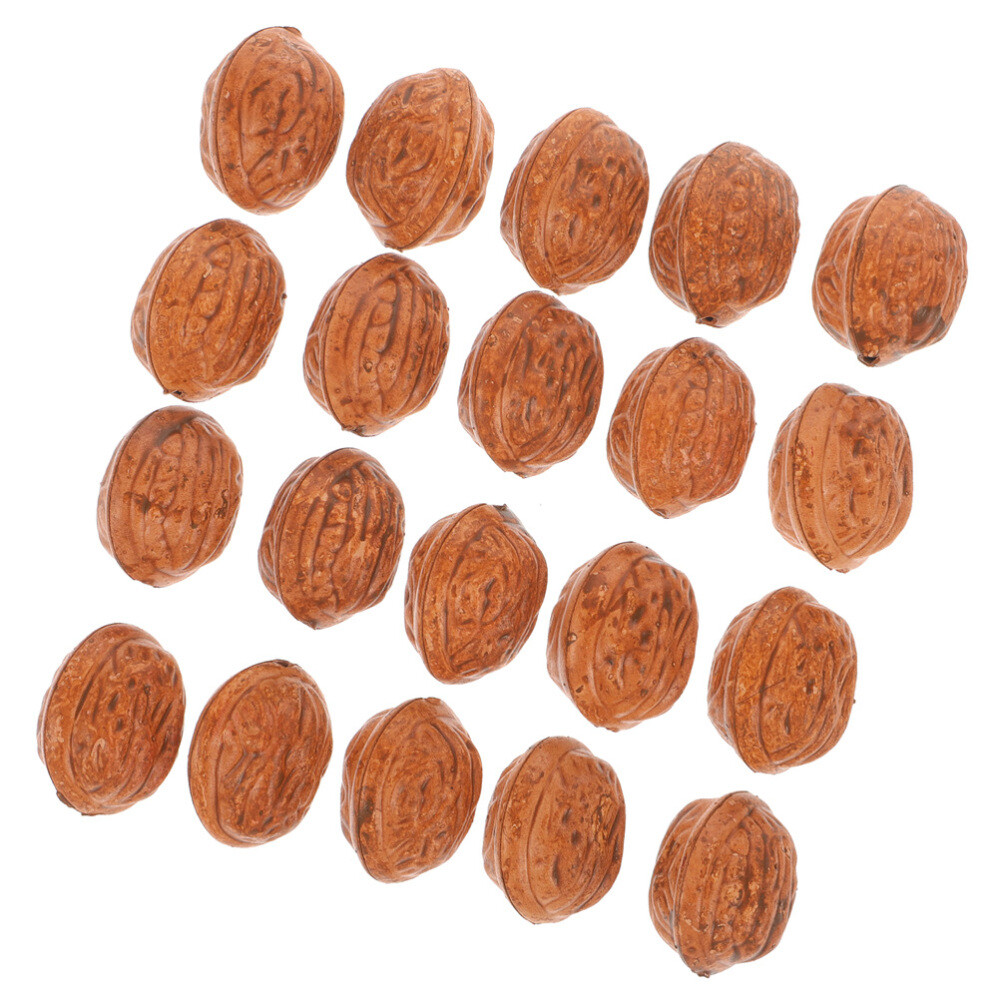 50 Pcs Fake Walnut Models Plastic Artificial Nuts for Home