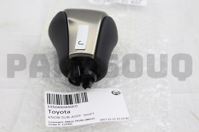 3350460490C0 Genuine Toyota KNOB SUB-ASSY SHIFT 33504-60490 3350460490C0 Genuine Toyota KNOB SUB-ASSY SHIFT 33504-60490