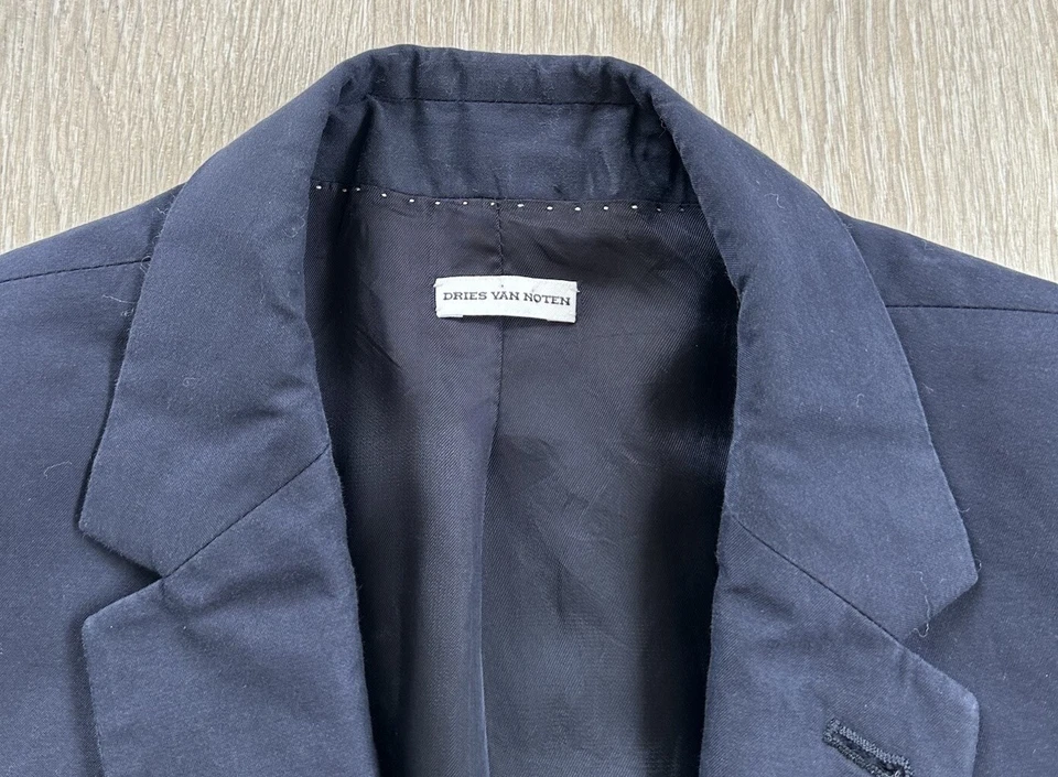 Traje Blazer Pantalones Dries van Noten Para Hombre Azul Marino Algodón 46 Hecho en Marruecos Foto 3 de 4