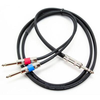 ProCo Excellines IPBQ2Q-3 1/4'' TRS Male to Dual 1/4'' TS Male Insert Cable, 3ft
