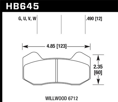Hawk Performance HB645U.490 DTC-70 Scheibenbremse Pad