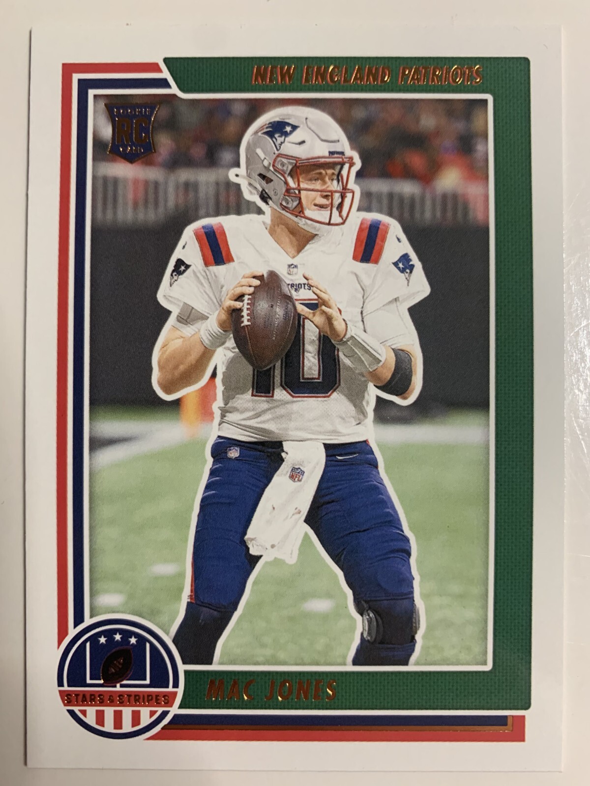 Mac Jones 2021 Panini Chronicles Stars & Stripes RC STS-MJO New England Patriots