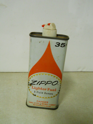 希少品ビンテージzippo 1957-63 lighter fluid オイル缶 Vintage 35¢ Zippo Lighter Fuel Fluid Tin Can 5 oz Advertising