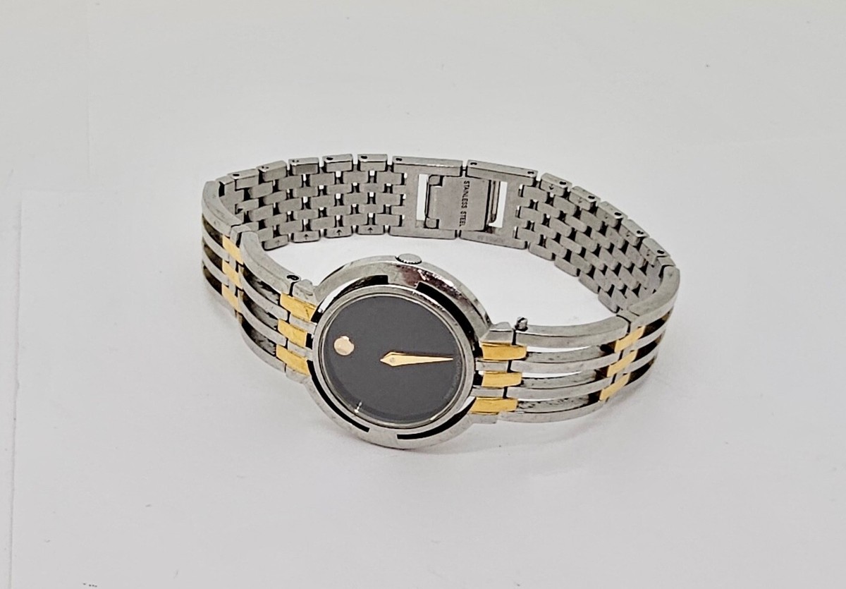 WOMENS ESTATE MOVADO MUSEUM TWO TONE STAINLESS STEEL  display picture 1