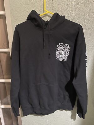 Y2K Black Medusa Hoodie Sleeve Hits Size L VampireFreaks | eBay