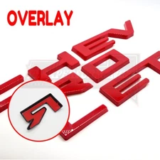 Overlay Letters Emblem FOR CHY Silverado Custom Front Grille 2022 2023 Red