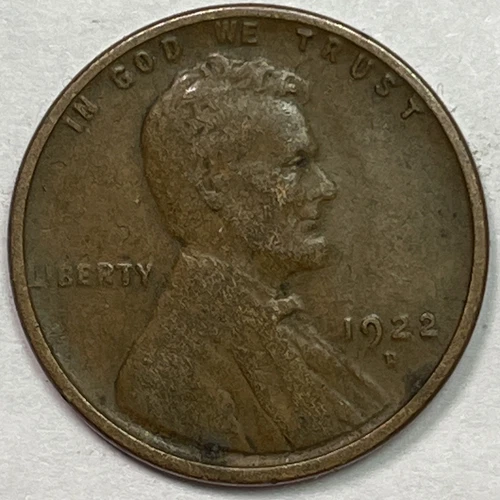 1922-D Lincoln Wheat Cent Very Fine VF Coin #15566
